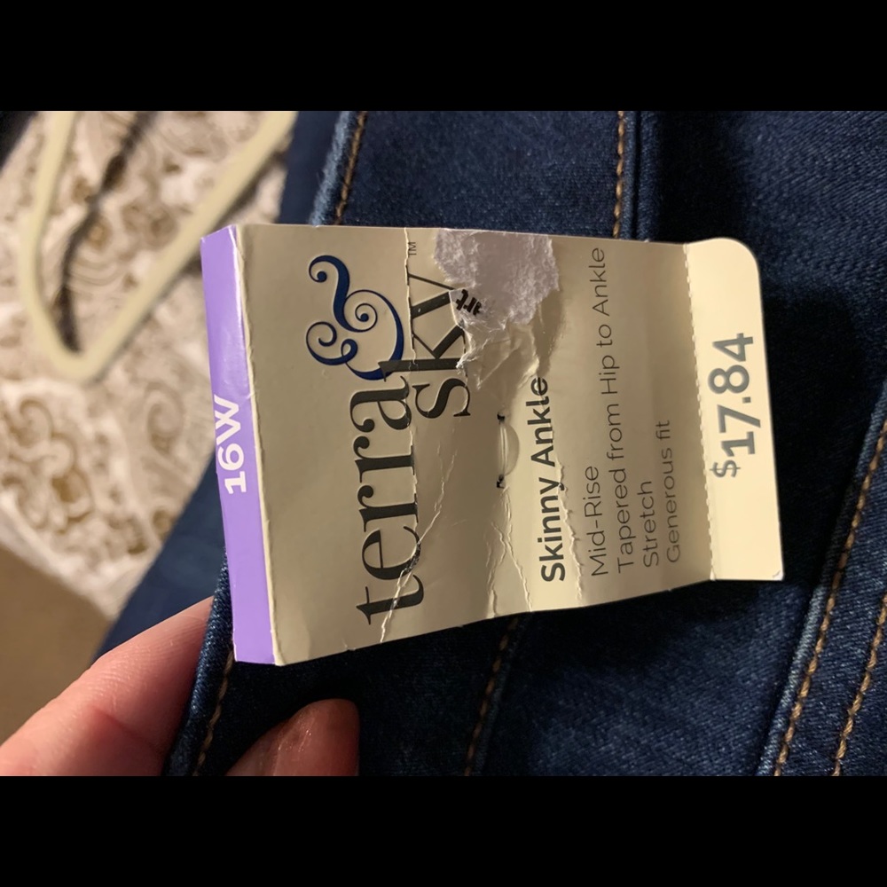 Terra & Sky skinny ankle jeans